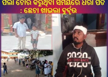 ପିଲା ଚୋରି କରୁଥିବା ସମୟରେ ଧରା ପଡି : ଛେଚା ଖାଇଲା ଦୁର୍ବୃତ୍ତ  