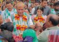 ଏକାମ୍ର ରେ ଜନ ସମ୍ପର୍କ ପଦଯାତ୍ରା ଓ ଘରେ ଘରେ ଶଙ୍ଖ