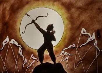 ବାଲୁକା ଶିଳ୍ପୀ ଜ୍ୟୋତିଷ ସାହୁ ଙ୍କ ଦ୍ଵାରା ରାମ ଲାଲା ଙ୍କ ନିଆରା କୃତୀ