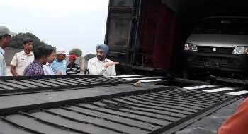खोरधा टाउन गुड्स शेड में ११५ मारुति सुजुकी कार सहित नया संशोधित गुड्स रेक रिसीव किया गया