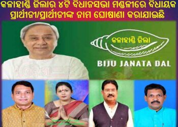 କଳାହାଣ୍ଡିରେ ବିଜେଡି ଖେଳିଲା ମହିଳା କାର୍ଡ ଭବାନୀପାଟଣା – ଲଳିତା ନାଏକ
