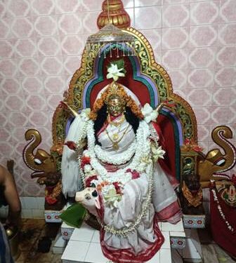 ଜାଗୁଳେଇଙ୍କ ବାସନ୍ତିକ ଦୁର୍ଗାପୂଜା : ମହାଗୌରୀ ବେଶରେ ଦର୍ଶନ ଦେଲେ ‘ମା’