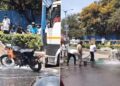 Royal Enfield Bullet On Fire