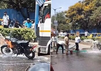 Royal Enfield Bullet On Fire