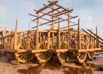 ତିନିରଥ ର ଦ୍ୱିତୀୟ ଭୂଇଁ ବା ମଝି ଭୂଇଁ ଫ୍ରେମ ନିର୍ମାଣ ଶେଷ