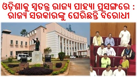 ଓଡ଼ିଶାକୁ ସ୍ୱତନ୍ତ୍ର ରାଜ୍ୟ ପାହ୍ୟା ପ୍ରସଙ୍ଗରେ : ରାଜ୍ୟ ସରକାରଙ୍କୁ – ଘେରିଛନ୍ତି ବିରୋଧୀ