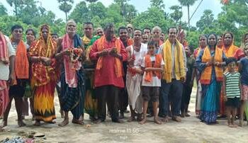 ନବ ଦୂର୍ଗା ଙ୍କ ମୂର୍ତ୍ତି ନିର୍ମାଣ ପାଇଁ ମାଟି ଉଠାଣ