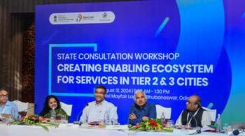 A State Consultation Workshop on ‘Creating Enabling Ecosystem for Services in Tier 2 and 3 Cities’ held at Bhubaneswar
