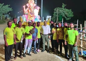 ଛାତିଥରା ଡିଜେ ଶବ୍ଦ ସହ କୃତ୍ରିମ ପୋଖରୀରେ ମୂର୍ତ୍ତି ବିସର୍ଜନ