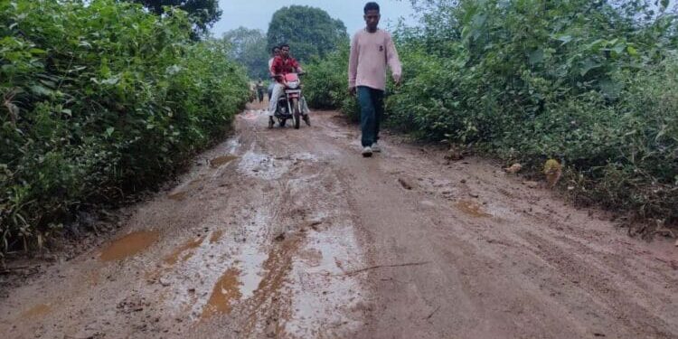 କୁମ୍ଭାରୀଗାଁ ପଞ୍ଚାୟତ ରାସ୍ତା ପାଲଟିଛି ମରଣଯନ୍ତା