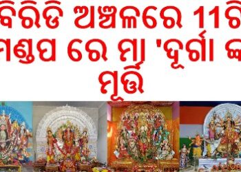 ବିରିଡି ଅଞ୍ଚଳରେ 11ଟି ମଣ୍ଡପ ରେ ମା ‘ଦୂର୍ଗା ଙ୍କ ମୂର୍ତ୍ତି