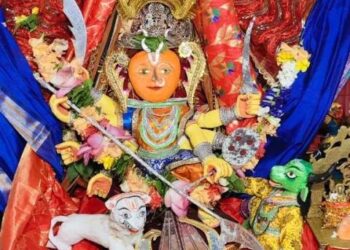 ସପ୍ତମୀରେ ମା’ରାମଚଣ୍ଡୀଙ୍କ ସିଂହ ବାହୀନି ବେଶ