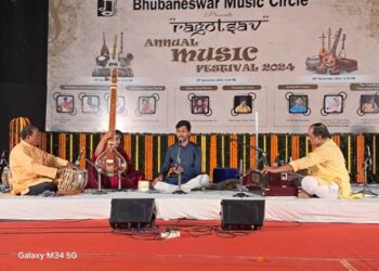 The concluding evening of RAGOTSAV 2024 showcased HINDUSTANI VOCAL and SUR TAAL BRAHMA PERCUSSION ENSEMBLE