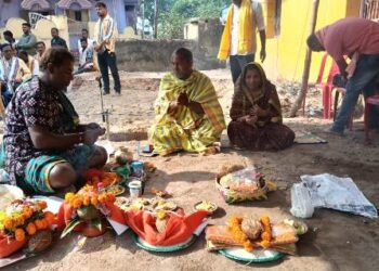 ଭାଣପୁରରେ ରାଧା ମାଧବ ମନ୍ଦିରର ଭୂମି ପୂଜନ