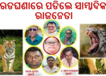 ବାଘଦାନ୍ତ ଶିକାରୀ ଙ୍କୁ  ଛଡାଇ ନେବାକୁ ଉଦ୍ୟମ କରି : ହରଡଘଣା ରେ ପଡିଲେ ସାମ୍ୱାଦିକ ଓ ରାଜନେତା
