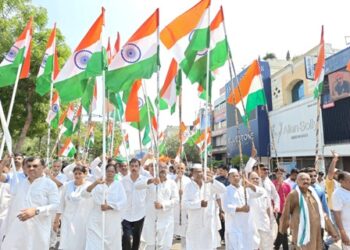 ପ୍ରଦେଶ କଂଗ୍ରେସ ପକ୍ଷରୁ ତ୍ରିରଙ୍ଗା ଯାତ୍ରା ଅନୁଷ୍ଠିତ