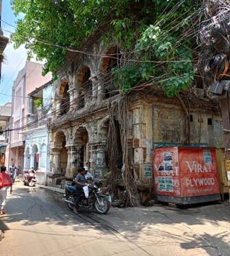 ବିପଦସଙ୍କୁଳ କୋଠା ଉପରେ ବିରାଟ ଓସ୍ତ ଗଛ ପର୍ଯ୍ୟଟକ ତୀର୍ଥଯାତ୍ରୀ ଓ ସହରବାସୀଙ୍କ ପାଇଁ ବିପଦ