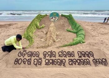 କୁମ୍ଭୀର ସଂରକ୍ଷଣ ପାଇଁ ସୁଦର୍ଶନଙ୍କ ବାଲୁକାକଳା