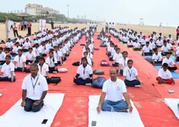 ପୁରୀ ବ୍ଲୁ ଫ୍ଲାଗ ବିଚରେ ଆନ୍ତର୍ଜାତୀୟ ଯୋଗ ଦିବସ ପାଳିତ