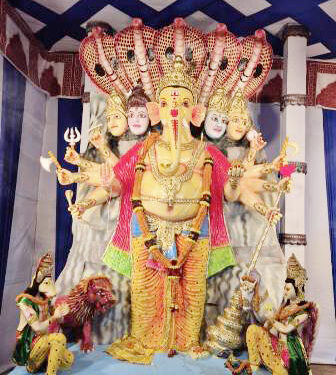 ଅଗ୍ରପୂଜ୍ୟ ପ୍ରଭୁ ଶ୍ରୀଗଣେଶଙ୍କ ପୂଜାର୍ଚନା : ଫ୍ରେଣ୍ଡସ ଗ୍ରୁପ ର ୧୮ ଫୁଟିଆ ପଞ୍ଚମୁଖୀ ଗଣେଷ ସବୁଠାରୁ ଆକର୍ଷଣୀୟ