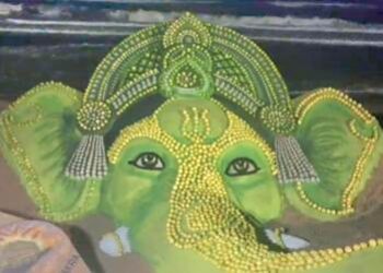 ପୁରୀ ବେଳାଭୂମି ବାଲିରେ ଦେଢ଼ ହଜାର ଲେମ୍ବୁ ବ୍ୟବହାର ହୋଇ ଲିମନଗଣେଶ ନିର୍ମିତ