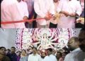 ଯୋବ୍ରା ଦୂର୍ଗାମନ୍ଦିର ପରିଚାଳନା କମିଟି ପକ୍ଷରୁ କରାଯାଇଥିବା ନୂତନ ଚାନ୍ଦିମେଢ ରାଜ୍ୟପାଳଙ୍କ ଦ୍ଵାରା ଉଦ୍ଘାଟିତ