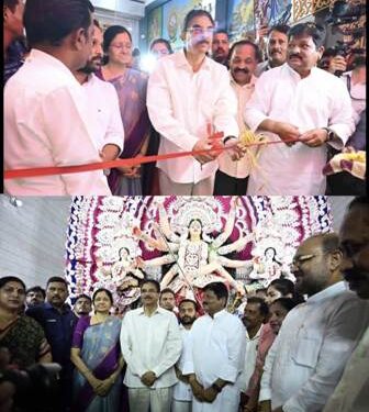 ଯୋବ୍ରା ଦୂର୍ଗାମନ୍ଦିର ପରିଚାଳନା କମିଟି ପକ୍ଷରୁ କରାଯାଇଥିବା ନୂତନ ଚାନ୍ଦିମେଢ ରାଜ୍ୟପାଳଙ୍କ ଦ୍ଵାରା ଉଦ୍ଘାଟିତ