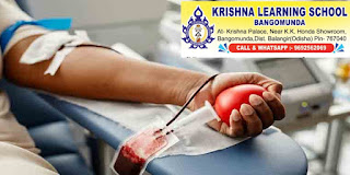 ବଙ୍ଗୋମୁଣ୍ଡା ରେ କ୍ରିଷ୍ଣା ଲର୍ଣ୍ଣିଙ୍ଗ ସ୍କୁଲ ପକ୍ଷରୁ ରକ୍ତଦାନ ଓ ରକ୍ତଗ୍ରୁପ ଚିହ୍ନଟ ଶିବିର – ୩୧ ୟୁନିଟ ରକ୍ତ ସଂଗ୍ରହ
