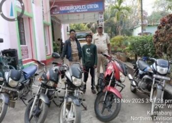 ବାଇକ ଚୋର କୋର୍ଟ ଚାଲାଣ ୫ ଟି ବାଇକ ଉଦ୍ଧାର  ମୋହରା ଗାଁ’ର ବାଇକ ଚୋର କଣ୍ଟାବାଞ୍ଜି ପକ୍ଷରୁ ଗିରଫ