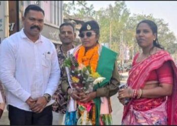 ବିଏସଏଫ ଯବାନ ଭୂମିସୁତା ବେହେରାଙ୍କୁ ସ୍ବାଗତ ସମ୍ବଦ୍ଧନା