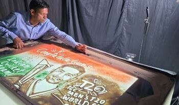 ଭାରତୀୟ କ୍ରିକେଟ ଦଳ ବିଜୟୀ ପାଇଁ ବାଲୁକା ଆନିମେସନ