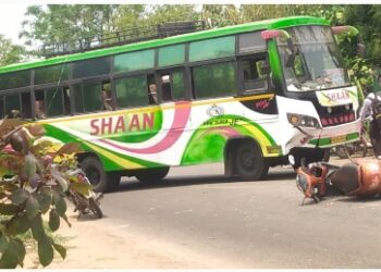 ବସ ଧକ୍କାରେ ସ୍କୁଟି ଯାତ୍ରୀ ଗୁରୁତର