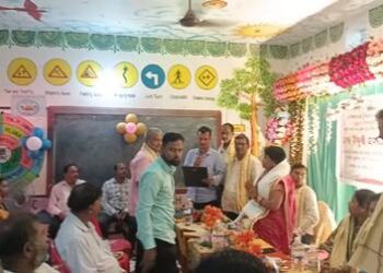 ବାସନ୍ତୀ ମଡେଲ ଅପର ପ୍ରାଥମିକ ବିଦ୍ୟାଳୟର ମୁଖ୍ୟଶିକ୍ଷକଙ୍କ ବିଦାୟ ସମାରୋହ