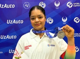 Pranati Nayak of Odisha AM/NS India Gymnastics High Performance Centre wins silver at FIG World Challenge Cup 2026
