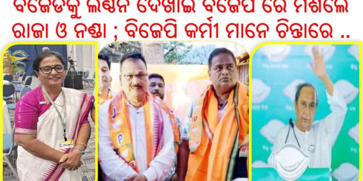 ବିଜେଡିକୁ ଦେଖାଇଲେ ଲଣ୍ଠନ, ବିଜେପି ରେ ମିଶିଲେ ରାଜା ଓ ନଣ୍ଡା ; ବିଜେପି କର୍ମୀ ମାନେ ଚିନ୍ତାରେ ..
