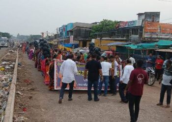 ଚାନ୍ଦପୁର ମଣ୍ଡଳ ବିଜେପି ପକ୍ଷରୁ ବିଶାଳ ଜନ ଆକ୍ରୋଶ ମହିଳା ଶକ୍ତି ପଦଯାତ୍ରା 