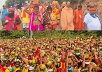 ମହେନ୍ଦ୍ରଗିରିରେ ମହେନ୍ଦ୍ର ମେଳାର ଶୁଭାରମ୍ଭ୧୦ ହଜାରରୁ ଉର୍ଧ୍ଵ ମହିଳା ପର୍ଶୁରାମ କୁଣ୍ଡରୁ କଳସ ଧରି ୭ କିମି ପାହାଡ଼ ଚଢି ମହେନ୍ଦ୍ରଗିରିରେ ପହଞ୍ଚିଲେ, ବେଦ, ମନ୍ତ୍ର, ଶଙ୍ଖ ଧ୍ବୀନିରେ ପ୍ରକମ୍ପିତ ହେଲା ମହେନ୍ଦ୍ରଗିରି