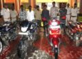 ପୋଲିସ ଦ୍ବାରା ୪ ବାଇକ୍ ଜବତ,୫ ଲୁଟେରା ଗିରଫ